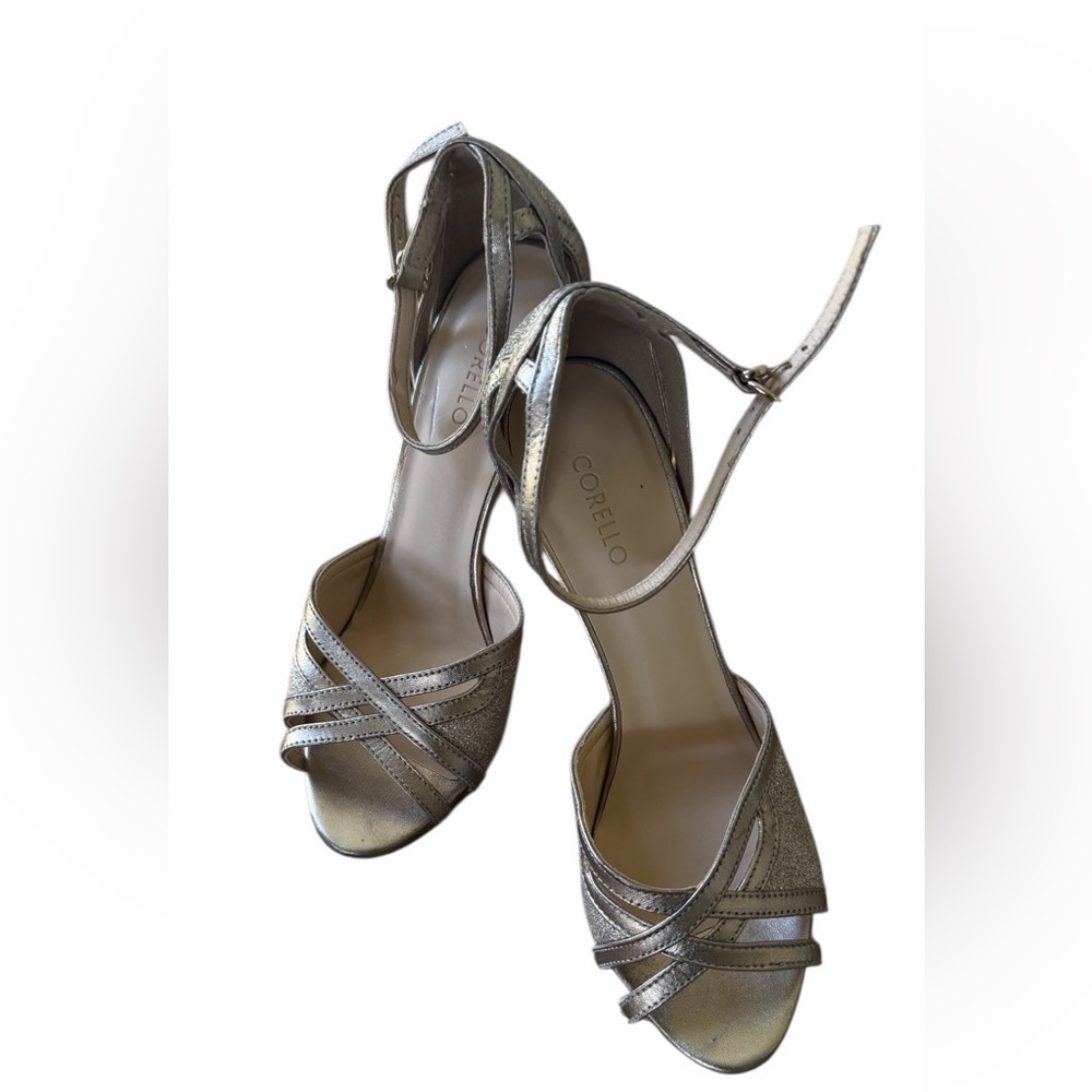 Corello Women's Gold Strappy Heels Size 5 B​